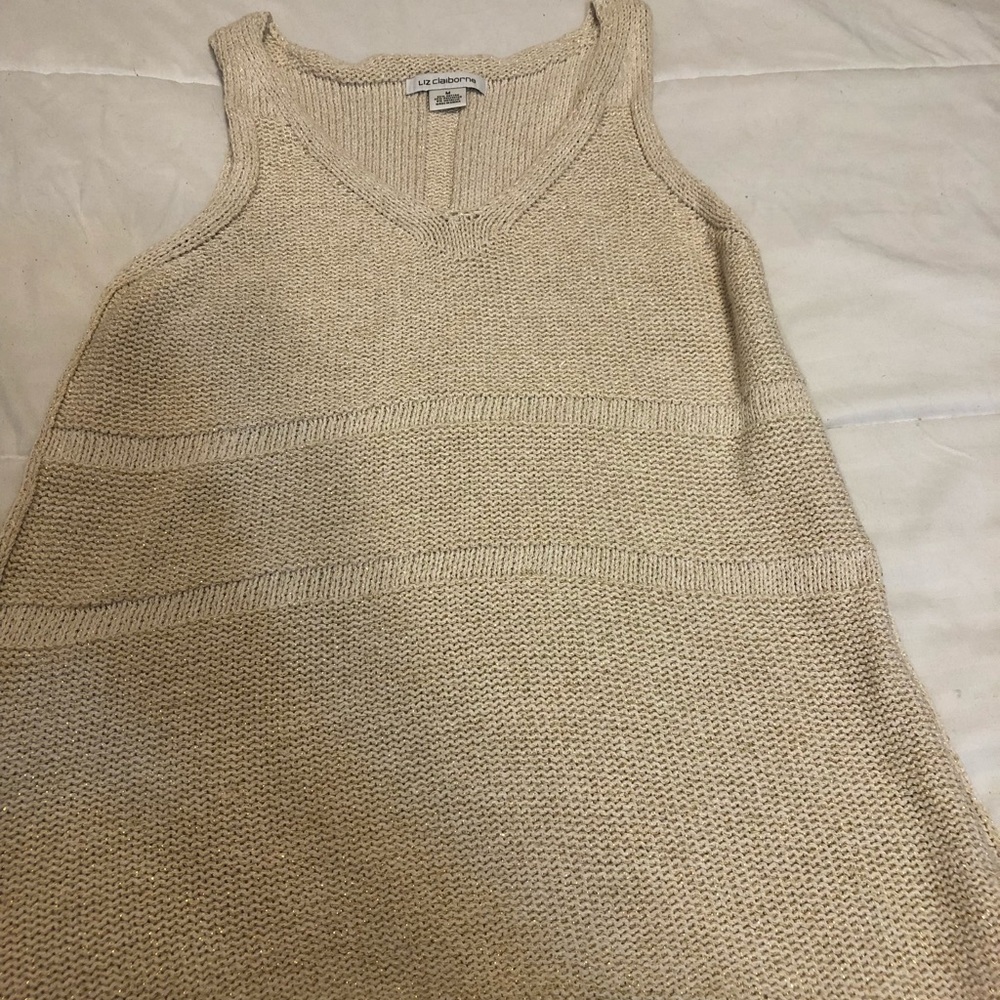 Liz Claiborne Knit Sweater Tank Medium